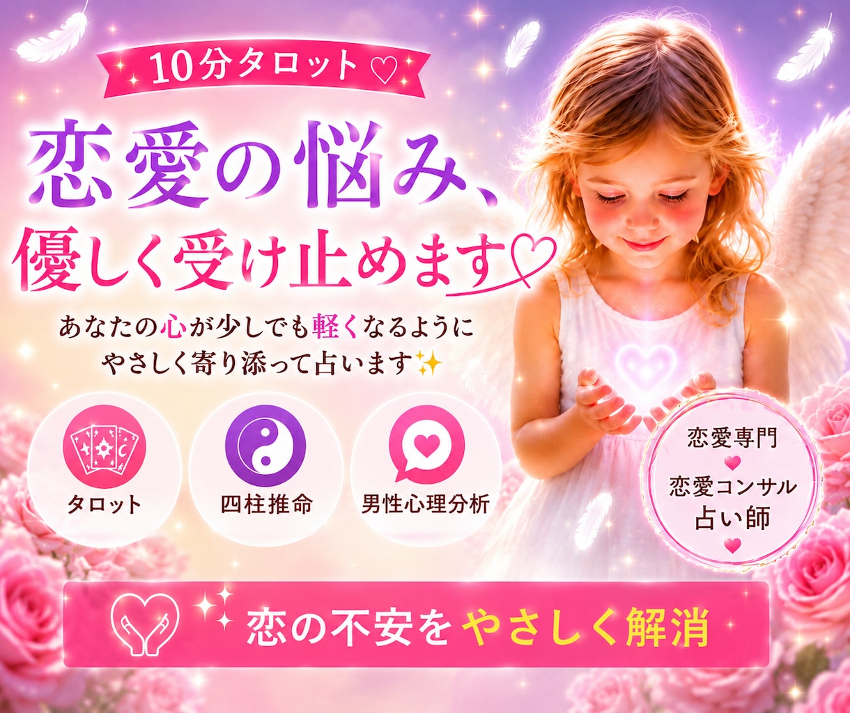 10分でも心スッキリ！霊感タロットでお悩み占います ⭐️どんな恋愛でも不安を取り除くお手伝いをします！ イメージ1