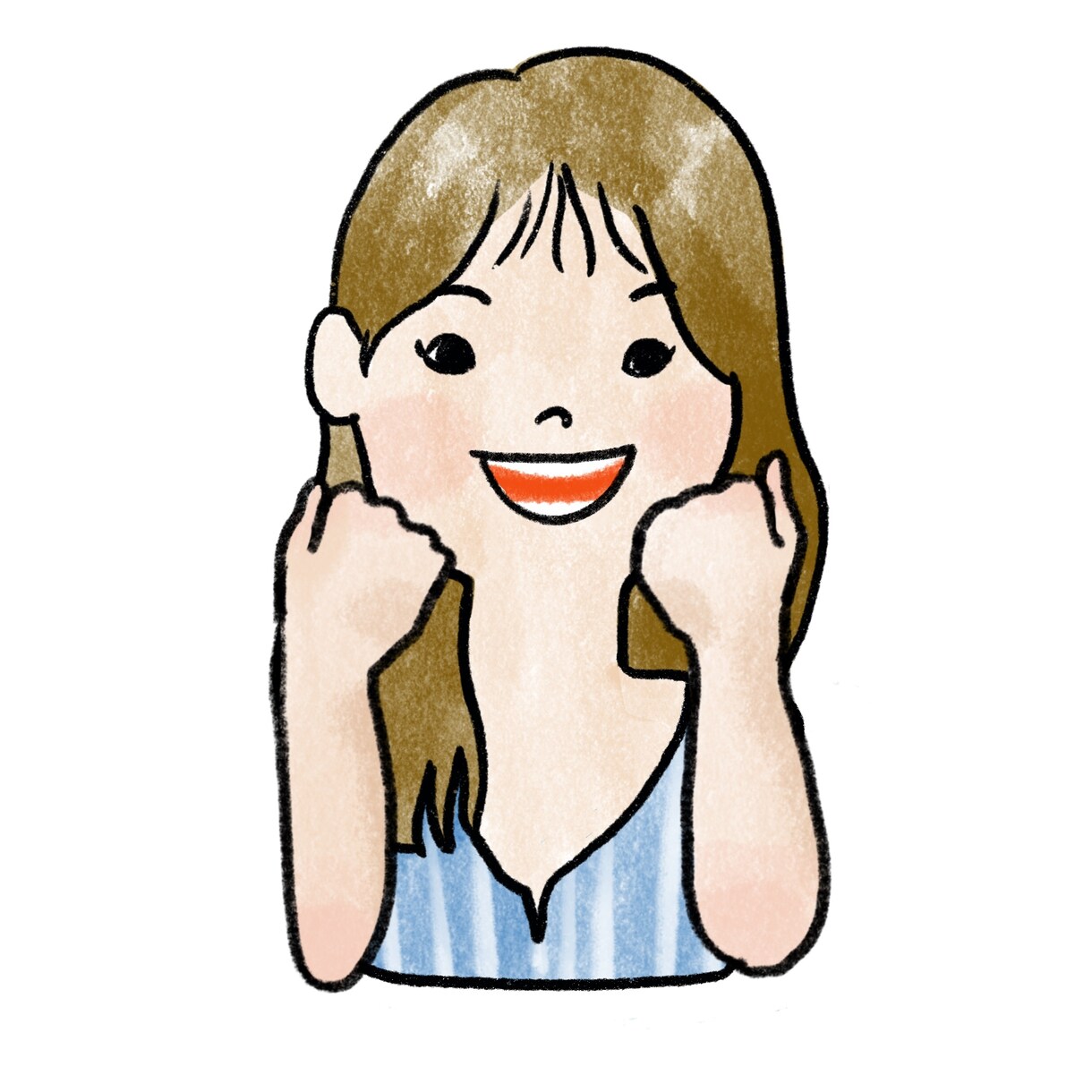 ブログ用アイコ作成します 手描きタッチのアイコン+表情別のカット イメージ3