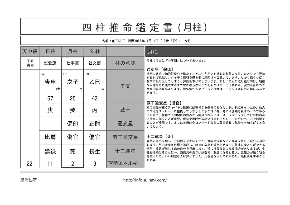 あなたの未来を開く四柱推命鑑定書を作成します あなたの仕事や人間関係の改善のヒントをお届けします！ イメージ3