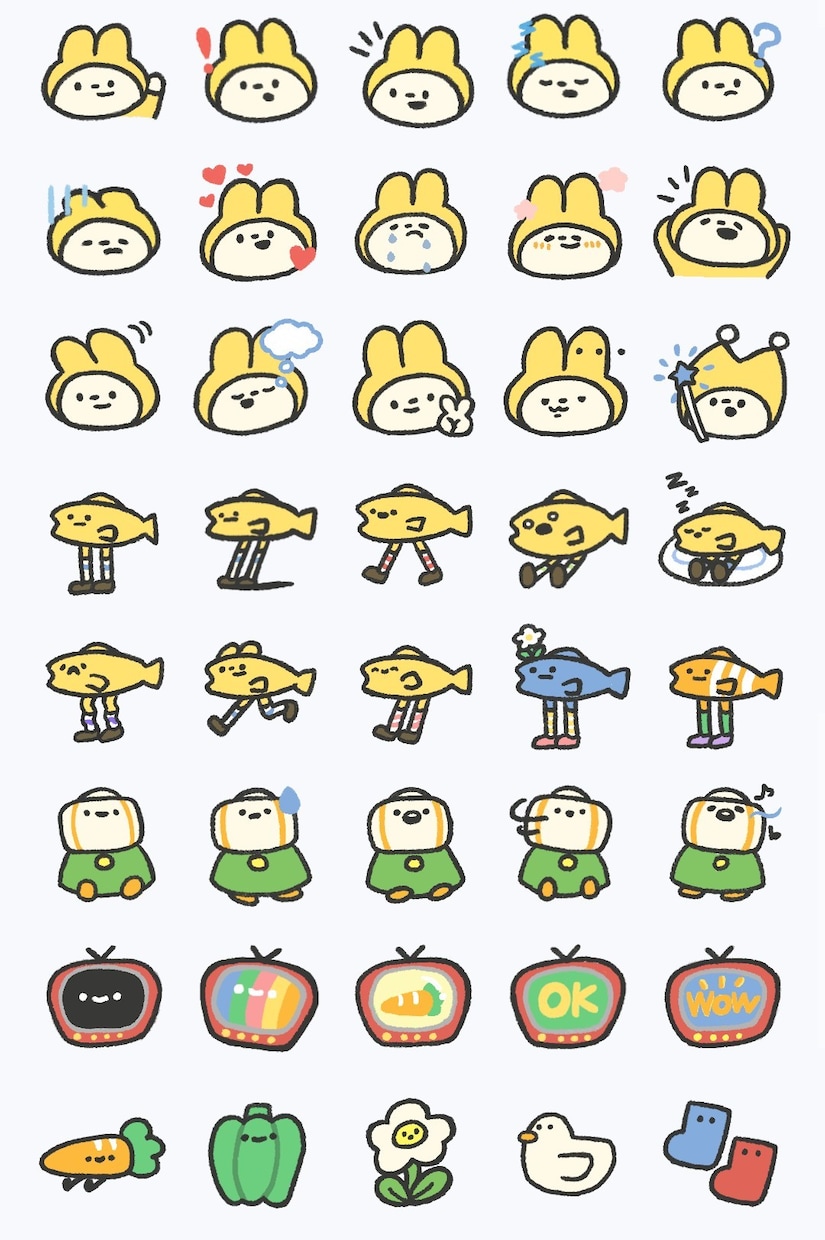 商用OK！ポップなLINEスタンプ絵文字制作します LINEスタンプやグッズ展開を見据えたオリジナルスタンプ制作 イメージ2