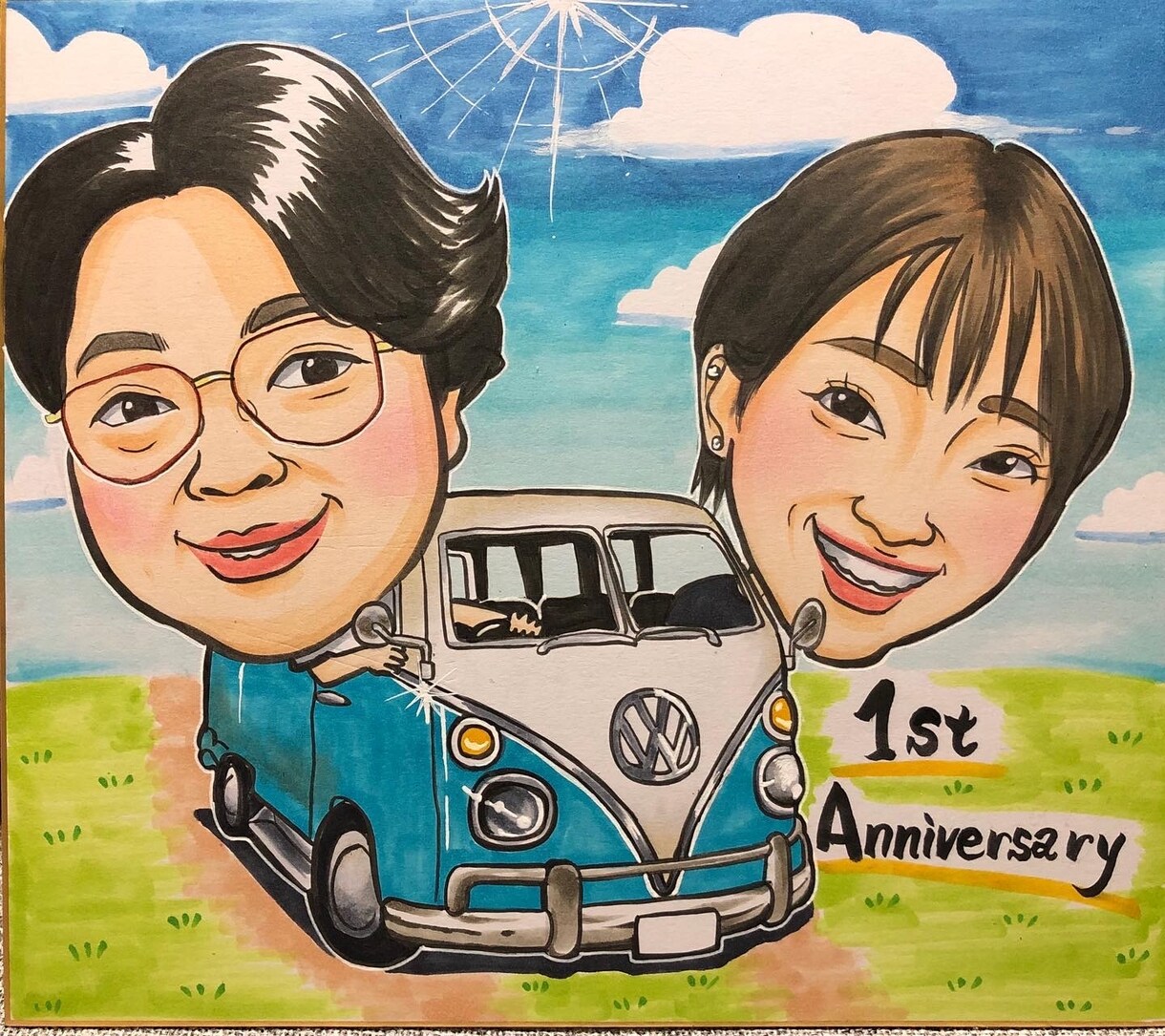 ソックリかわいくリアル寄りの似顔絵描きます 長寿お祝い、誕生日、卒業、お祝いプレゼントなどに。 イメージ4