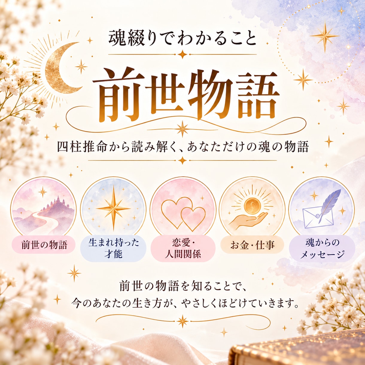 四柱推命で前世・魂の性質を鑑定しします 前世から今世へ続く、あなただけの魂の物語 イメージ2