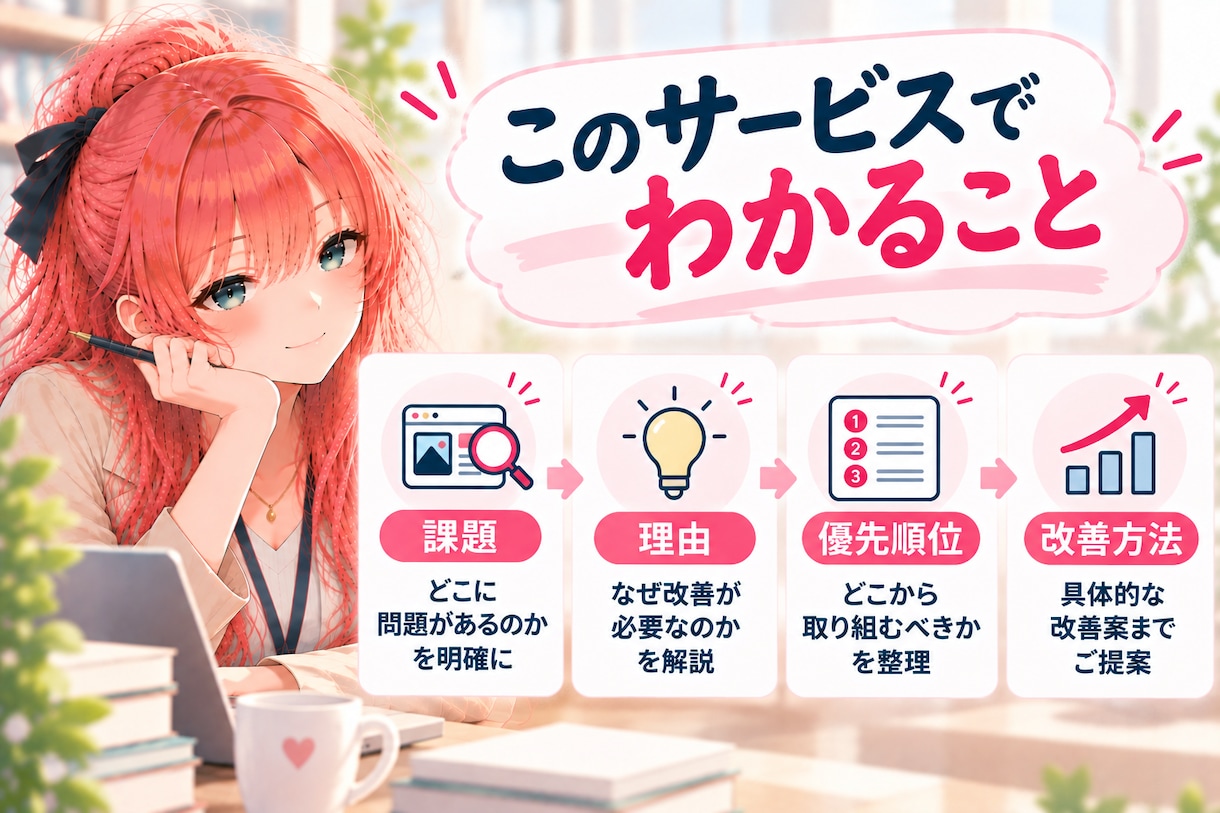 LP・求人を分析し具体的な改善方法をご提案します 課題・優先順位・改善案をまとめた詳細レポートを納品 イメージ3