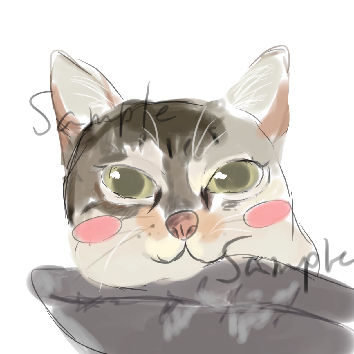 SNSのアイコンに‼️可愛いウチの子、描きます デジタルイラスト（PNG）でお渡しします！アイコンにピッタリ イメージ6