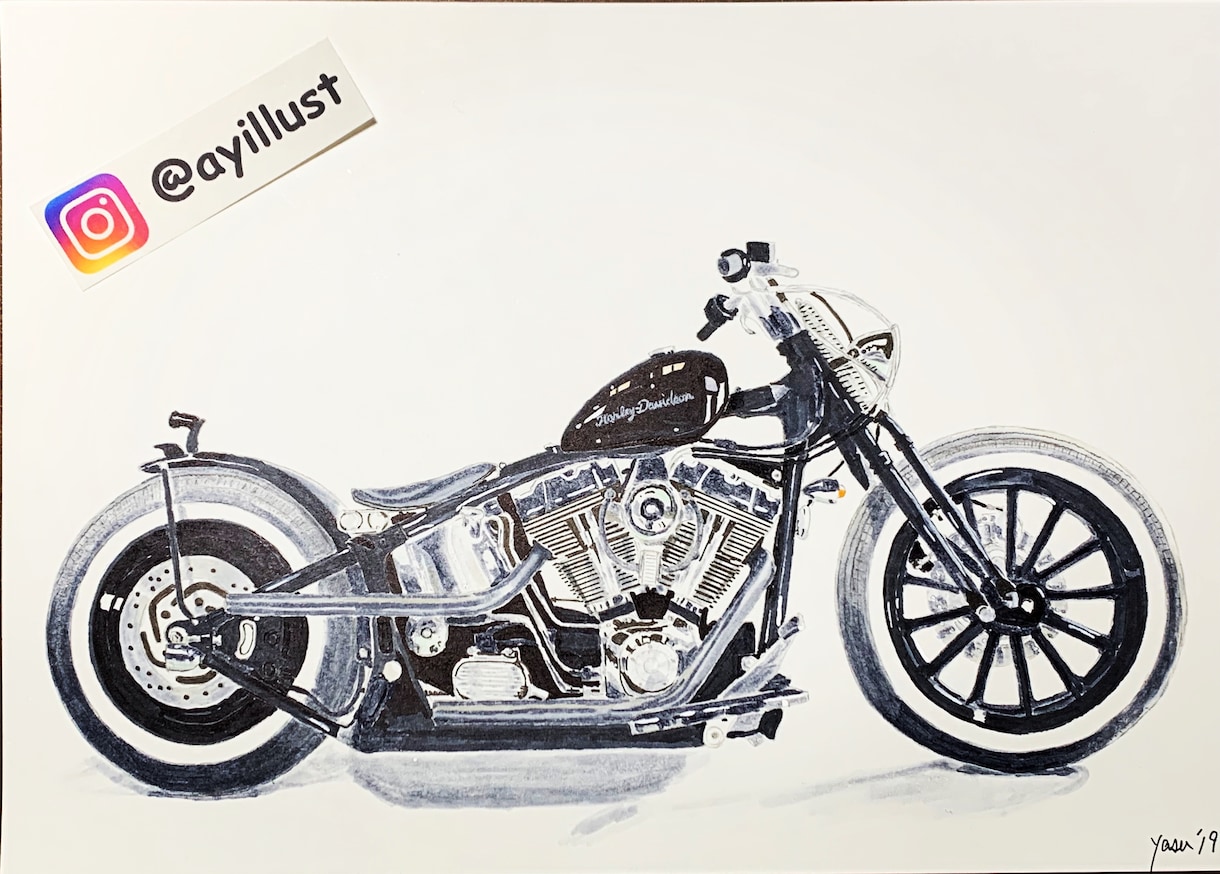 バイクのイラスト描きます バイク大好きな方へのプレゼントにいかがですか？ イメージ2