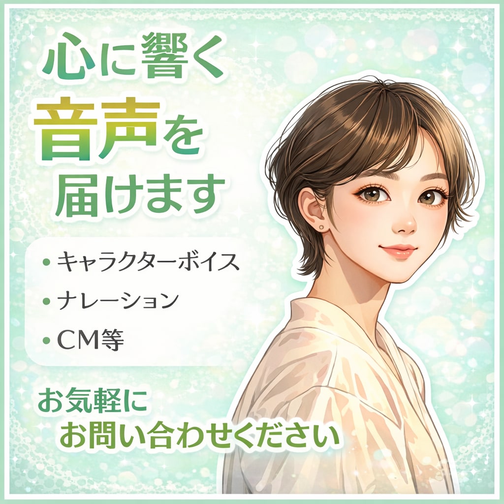 元気な子～優しい女性まで心に響く声をお届けします ナレーション、CV、CM等丁寧に演じます！おまかせください！ イメージ1