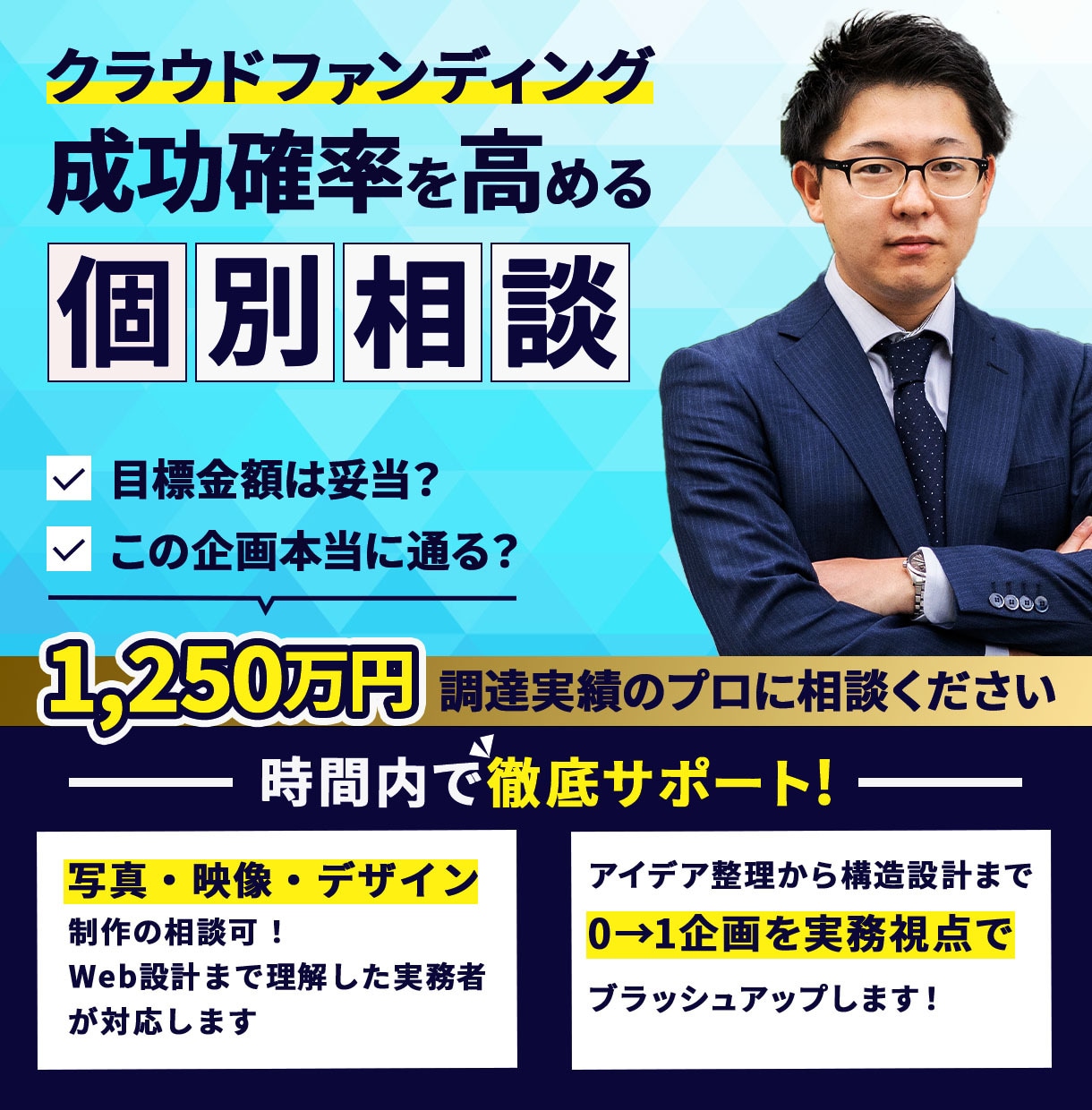 クラウドファンディングでの資金調達・相談に乗ります クラファン実施を検討されている方向け！時間内質問し放題 イメージ1