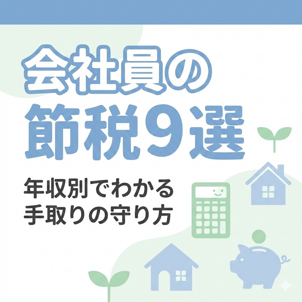 会社員でもできる節税9選を解説します 年収別で自分に合う節税が分かります イメージ1