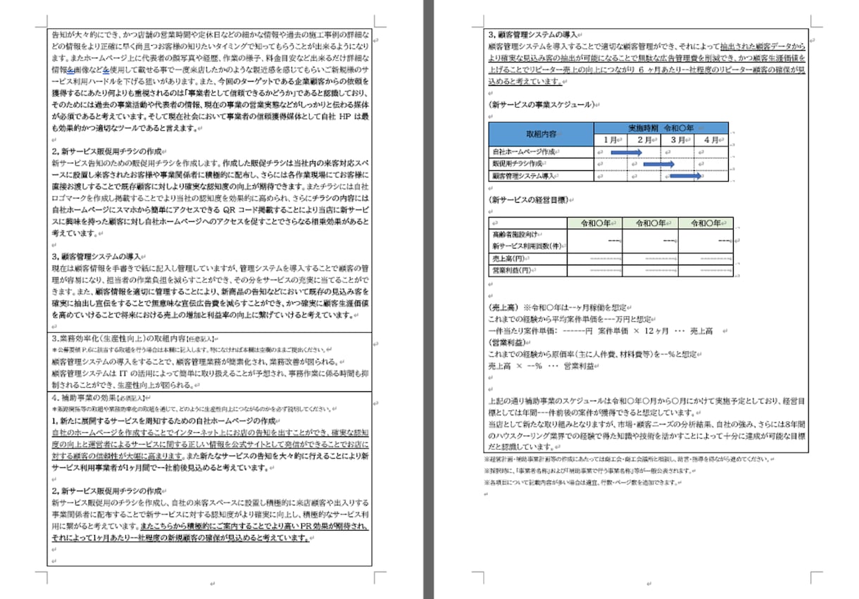 ハウスクリーニング★持続化補助金書類をお譲りします 採択済みの事業計画書を【テンプレート】としても利用できます！ イメージ4