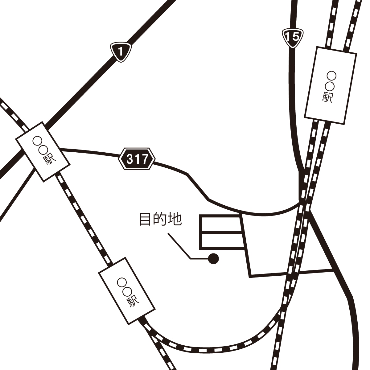 翌日納品の実績あり！丁寧に簡易地図を作成いたします 商用利用OK◎やりとりも丁寧だとご好評いただいております◎ イメージ6