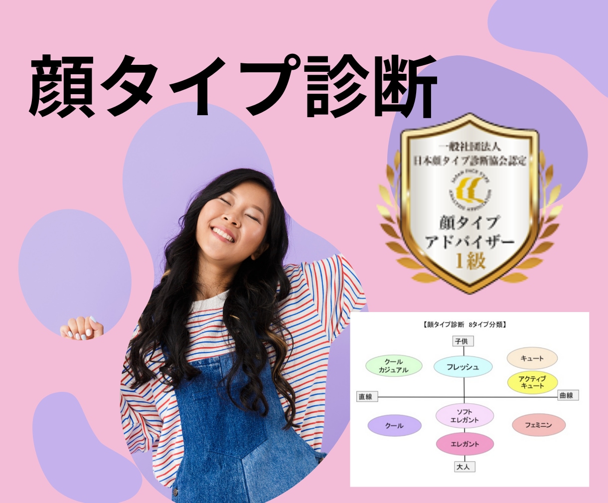 気軽！簡単！顔タイプ診断します 似合う洋服のテイストが丸わかり♡お買い物迷子から脱出！ イメージ1