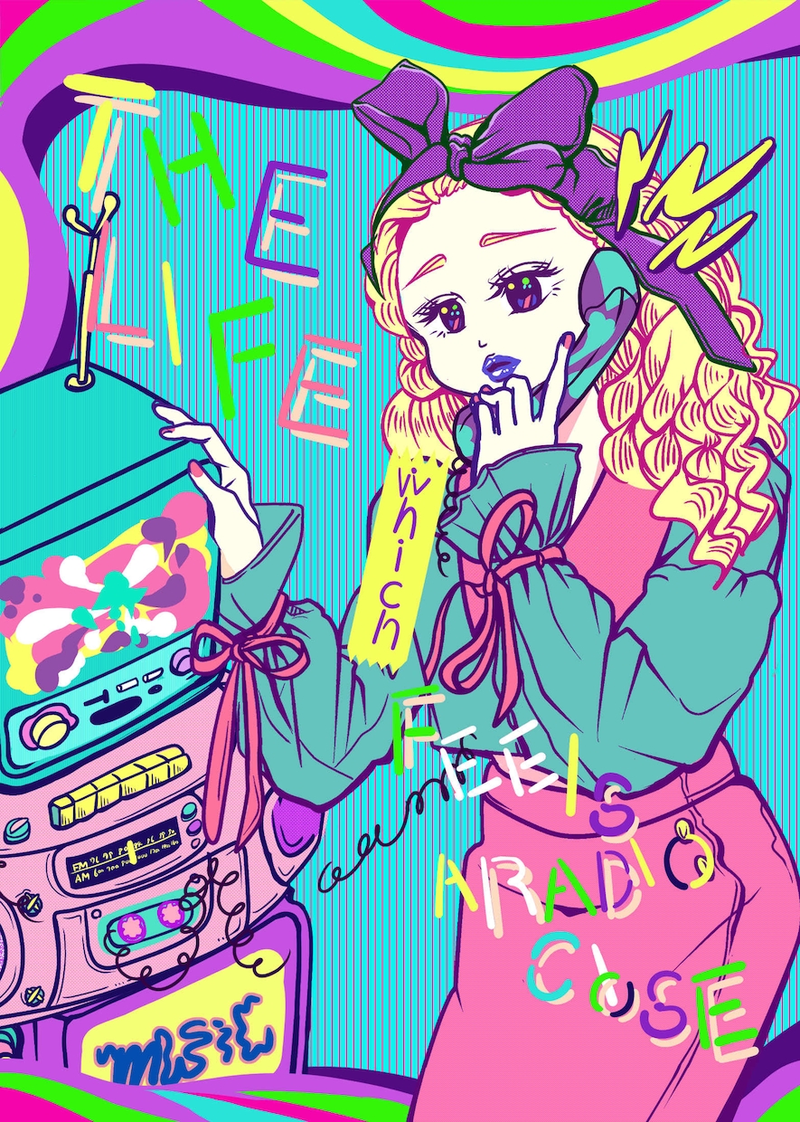 ポップ可愛いオリジナルMVイラスト制作します カラフル・ポップで映える色合いが特に得意です！可愛い女の子 イメージ2