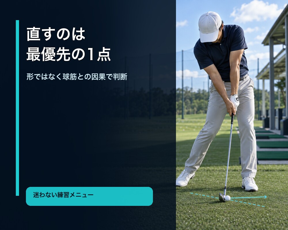 プロがスイングの根本原因を動画で診断します フェース向き×クラブパスから最優先の1点を特定 イメージ4