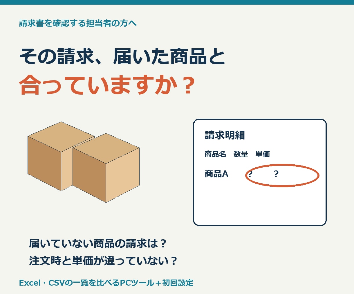 請求書の数や単価を確認するツールを届けます 届いた商品と請求の違いを確認。初回設定サポート付き イメージ1
