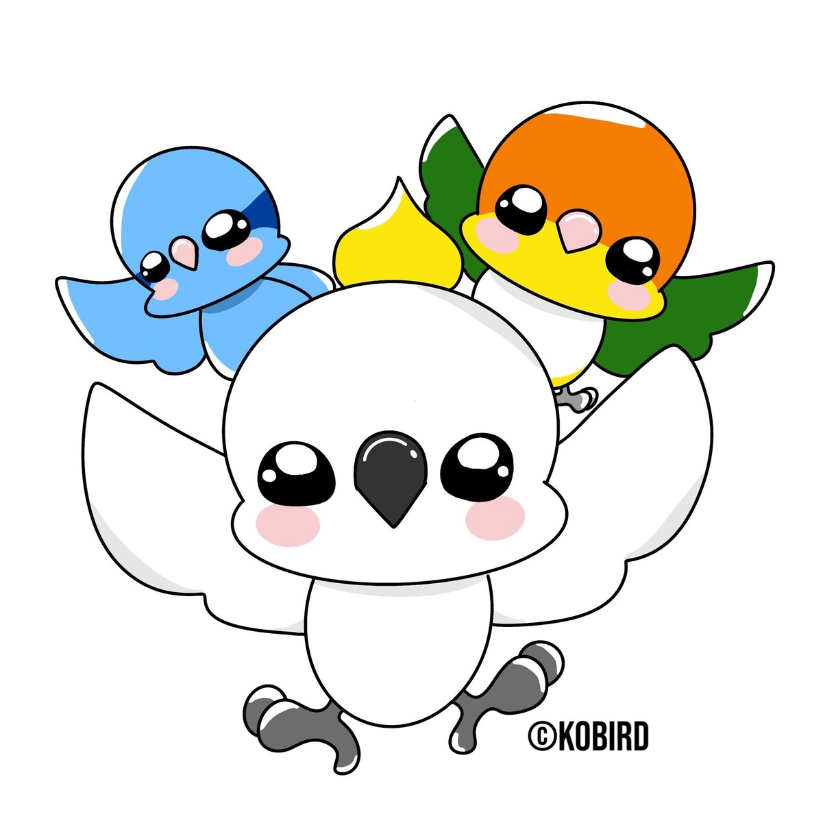 可愛い鳥さんのイラスト描きます インコ、オウムメインでお描きします イメージ2