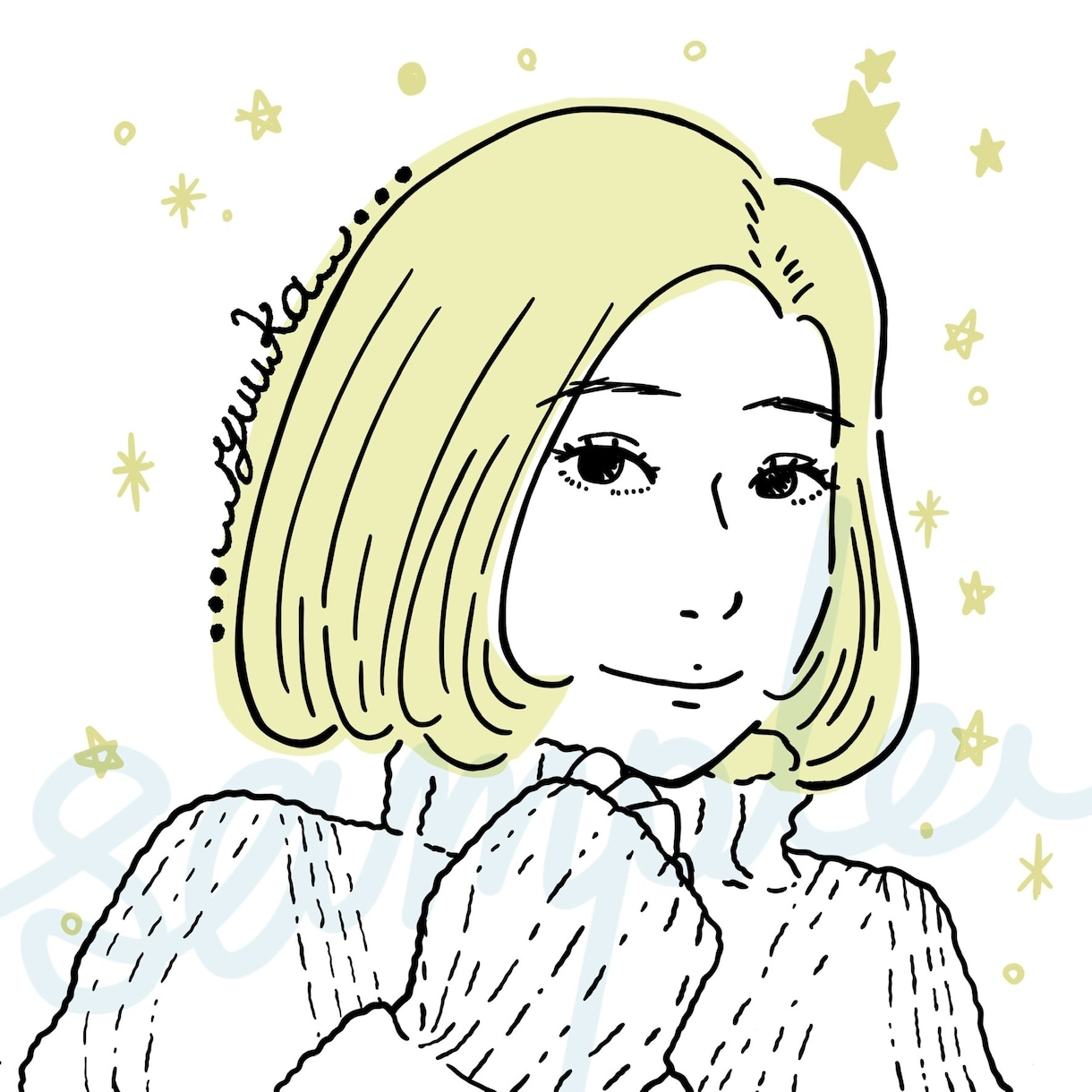 オシャレな線画アイコン/イラスト制作します youtube等SNSで目立つクールな絵を仕上げます。 イメージ2
