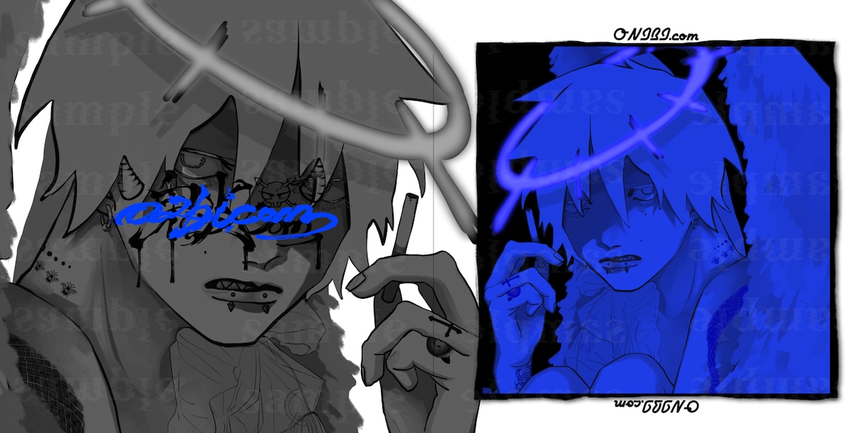 y2kなどお洒落なイラストお描きします お洋服やアクセサリー、メイクなどの描き込みが得意です。 イメージ8