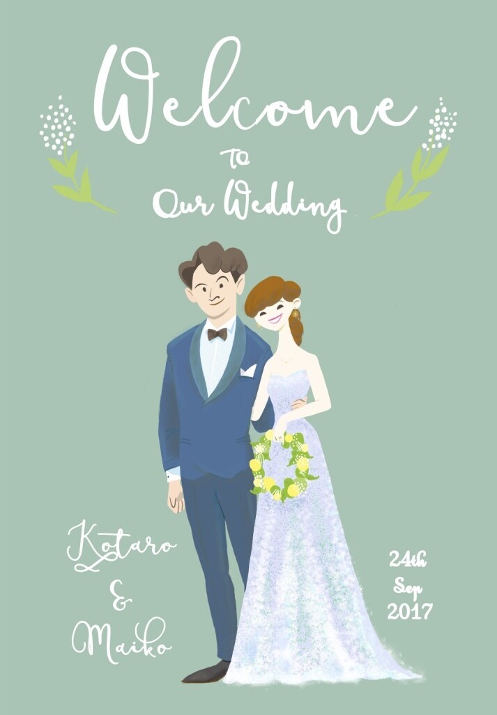 結婚式用の似顔絵描きます お二人の素敵なところ、全部そのままイラストにします。 イメージ3