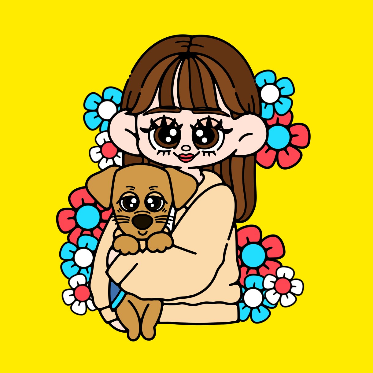 似顔絵風イラストお描きします ポップでハッピーな似顔絵風イラスト イメージ7