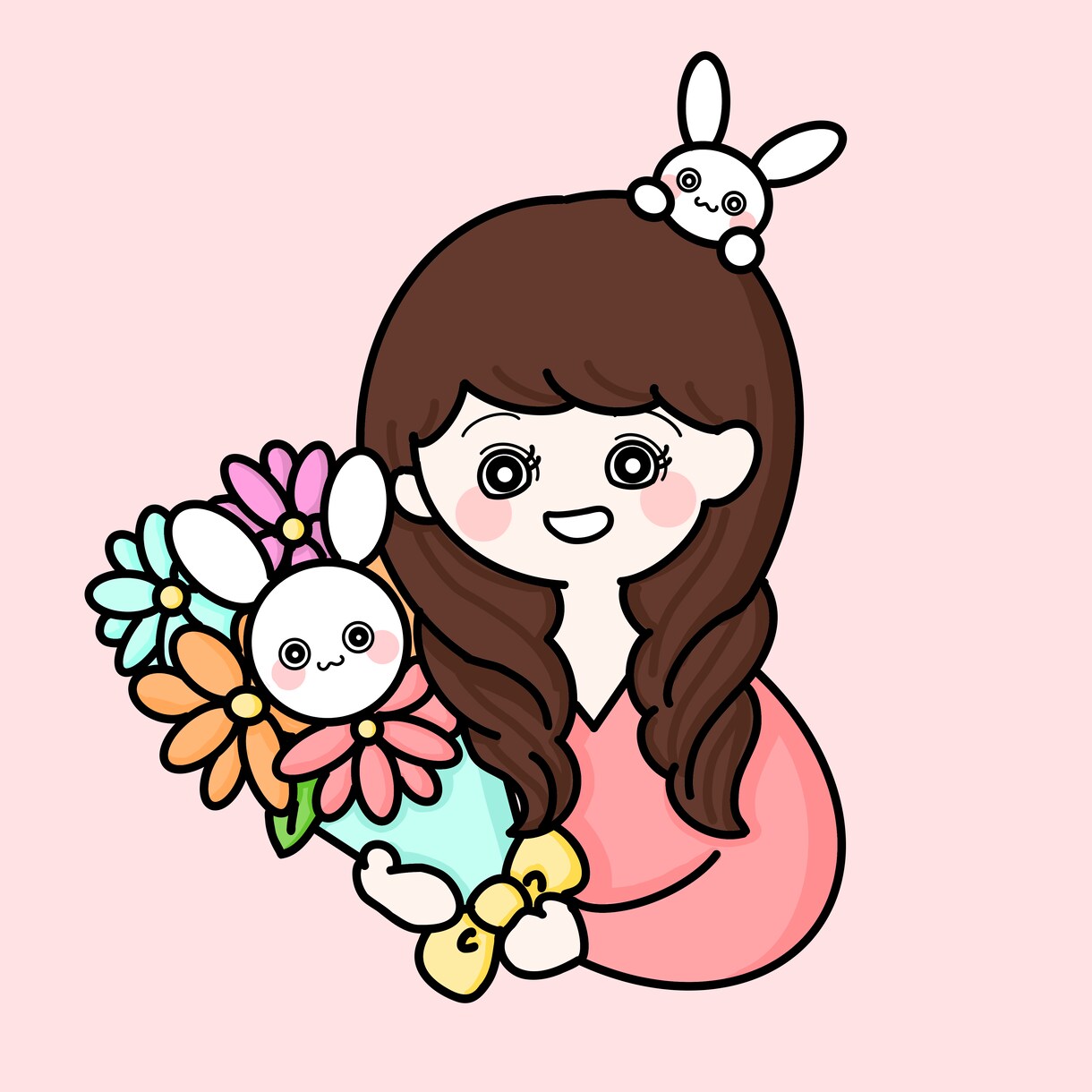 ゆるっと可愛い人物イラストやアイコン描きます 推しや自分をデフォルメしたアイコンで可愛く！ イメージ3