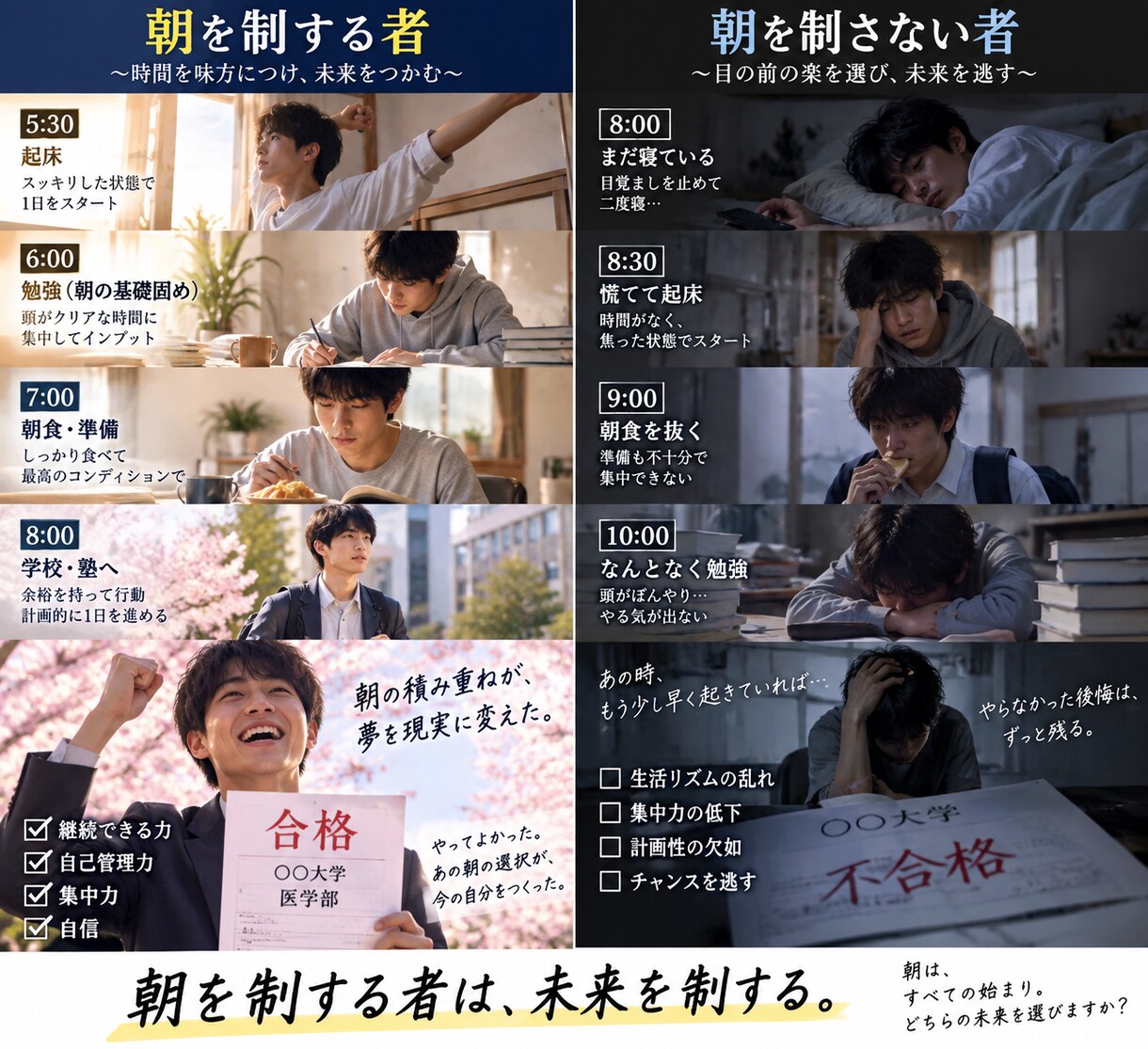 魂の授業があなたを志望校へ導きます ダラダラしがちな朝、一緒に勉強して合格を勝ち取りましょう。 イメージ3