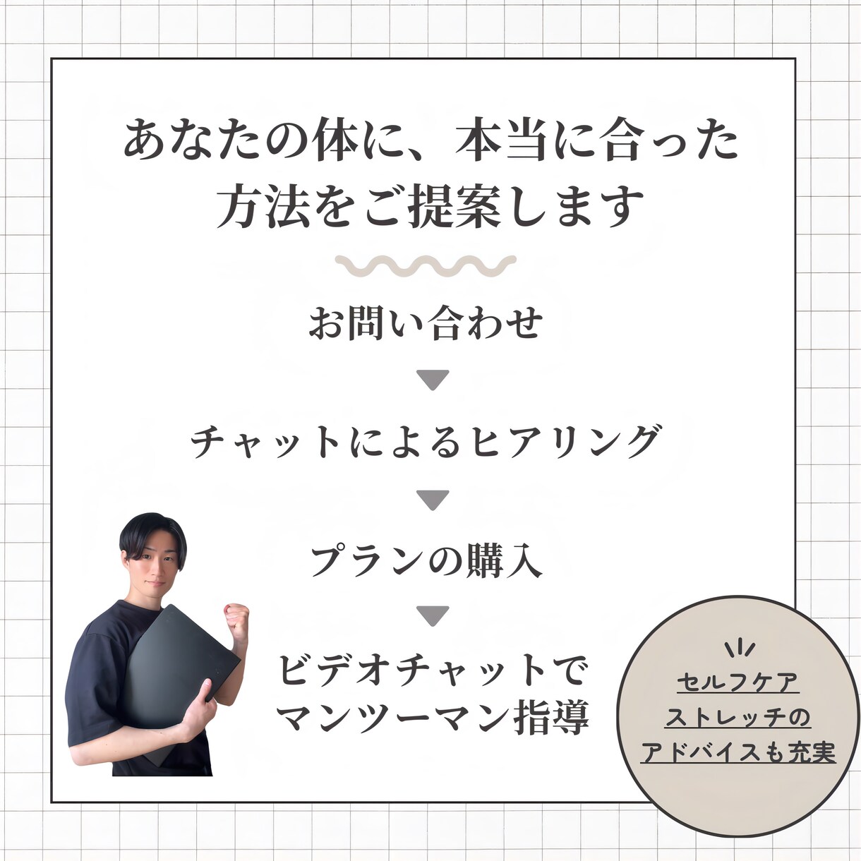 正しい体の使い方、悩みに寄り添った運動を提案します 鍛える×ほぐす×整える＝理想の身体へ✨ イメージ4