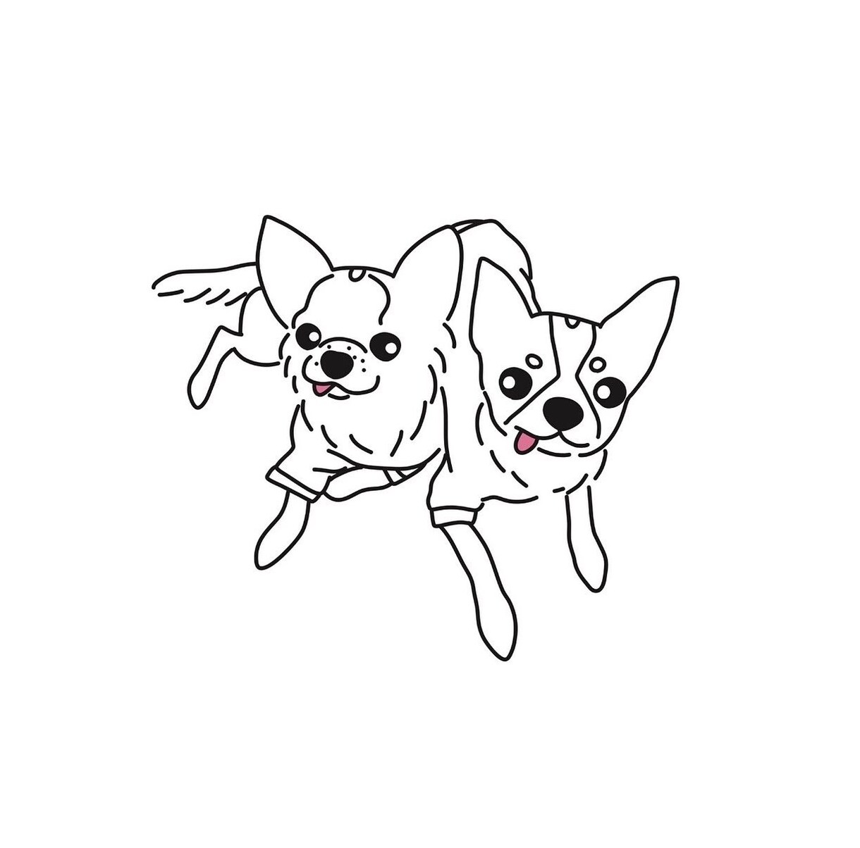 イラストを心を込めて描きます 線画イラストでシンプルに、愛犬や人物を描きます イメージ2