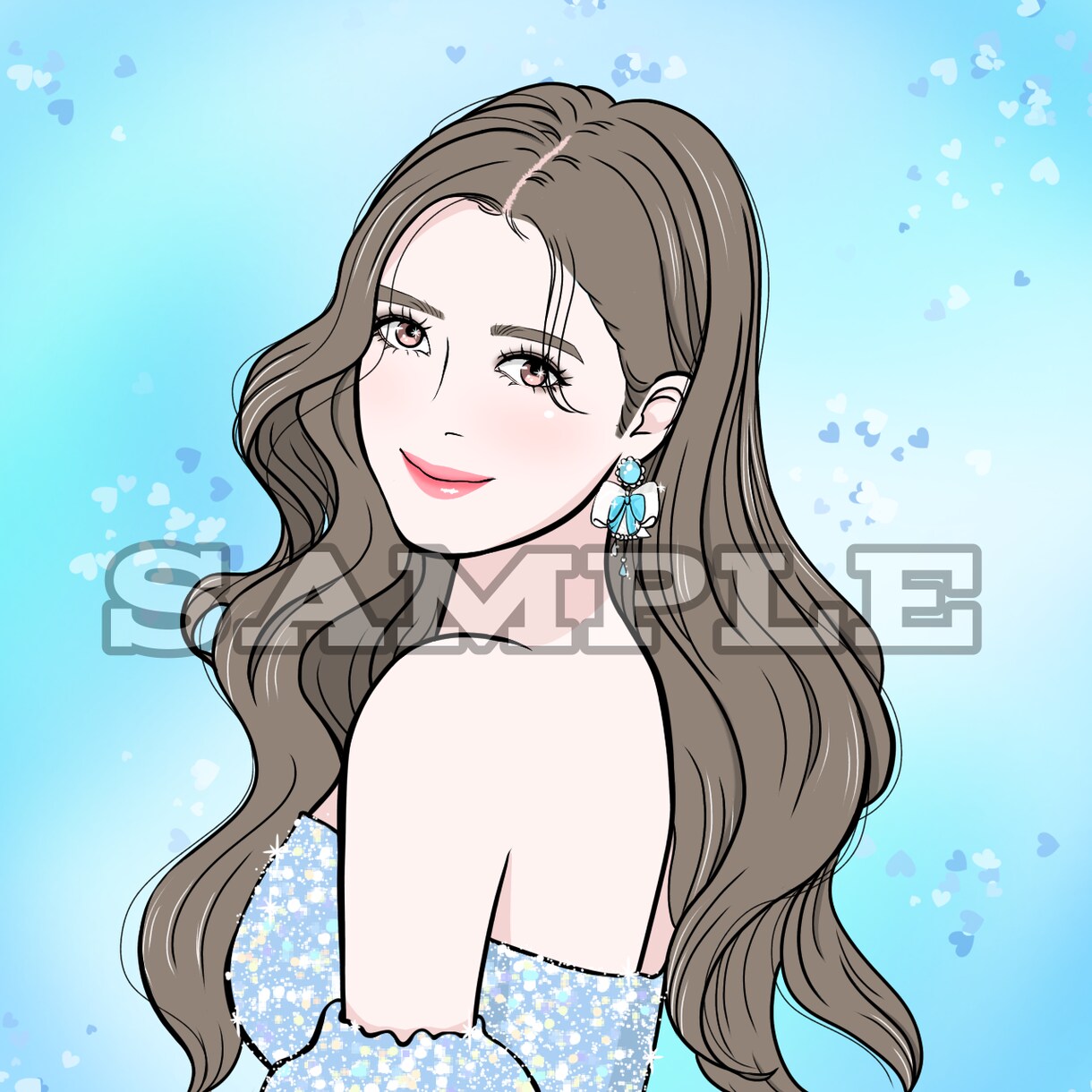 SNSアイコン等♪アイドルのような人物画を描きます 細かい要望がある方も相談してください♡ イメージ4