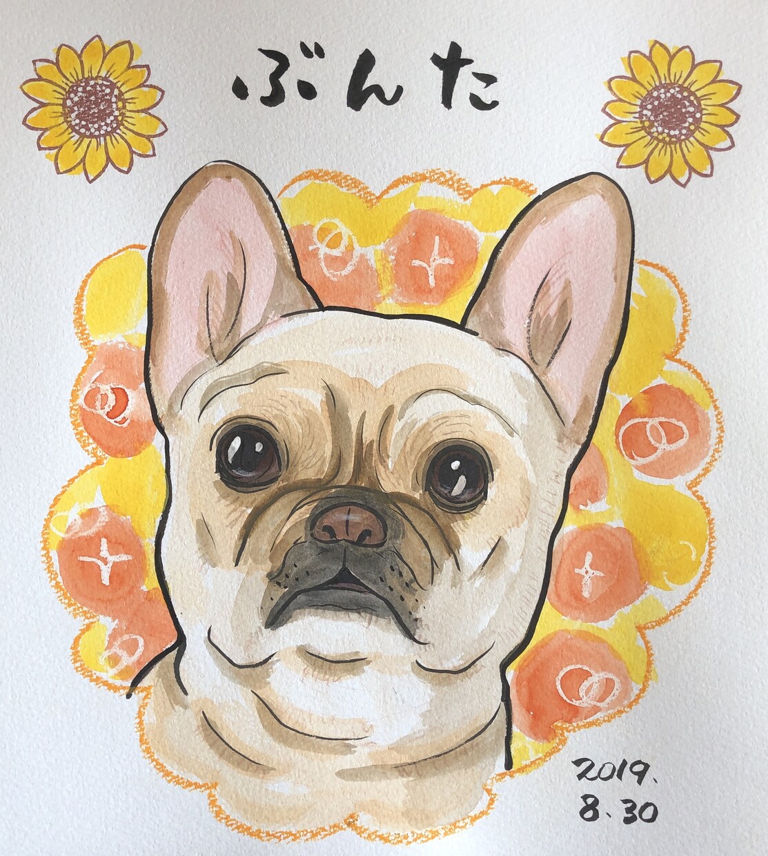 ペット似顔絵◆優しいタッチでお描きします ◆郵送料込み◆愛犬◆わんちゃん◆贈り物にも イメージ6