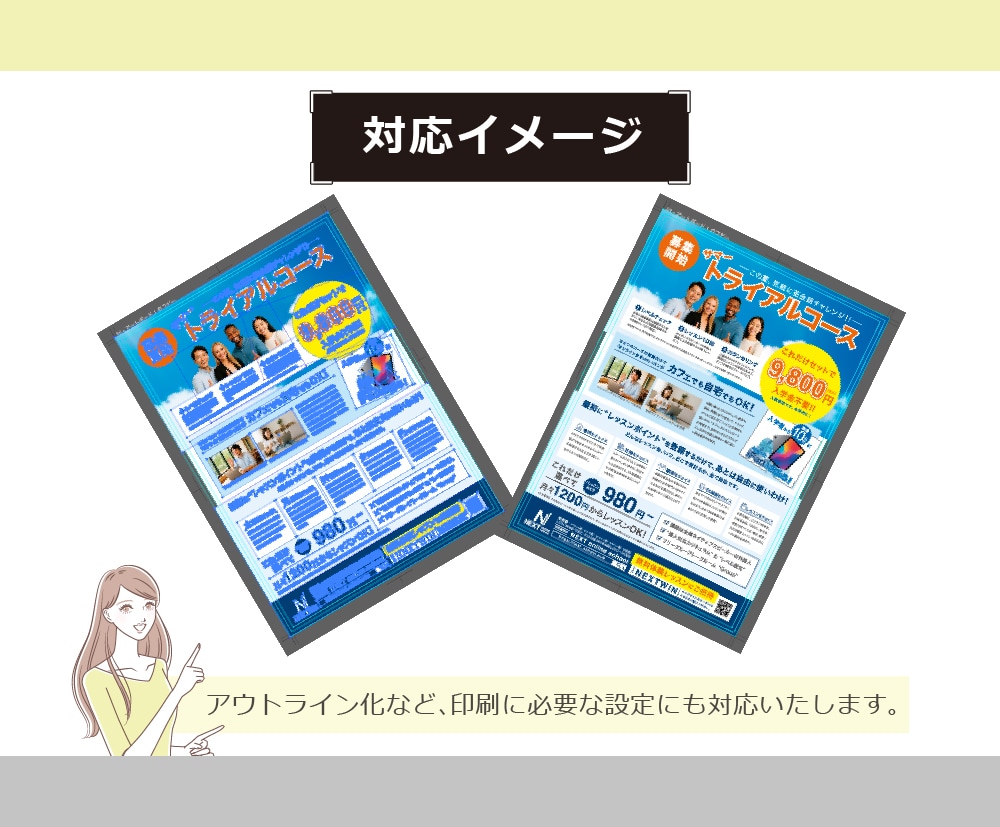 最低価格　印刷用入稿データの作成・修正します 先着5名限定！修正2回無料◆印刷会社へそのまま入稿OK イメージ7