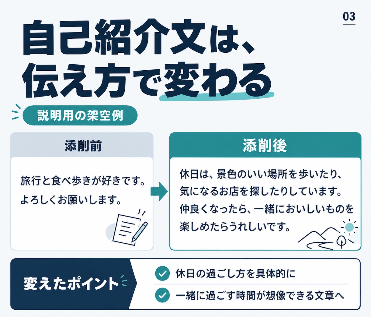 マッチングアプリの写真とプロフィールを添削します 男性向け｜写真選びと自己紹介文を会ってみたいと思わせる内容へ イメージ3