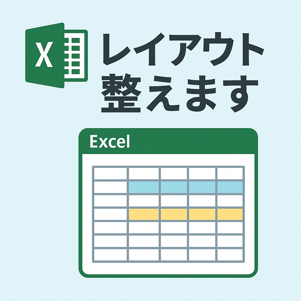 Excelデータの整形・レイアウト調整します 表や資料の「見づらい」を「見やすく」に! イメージ1