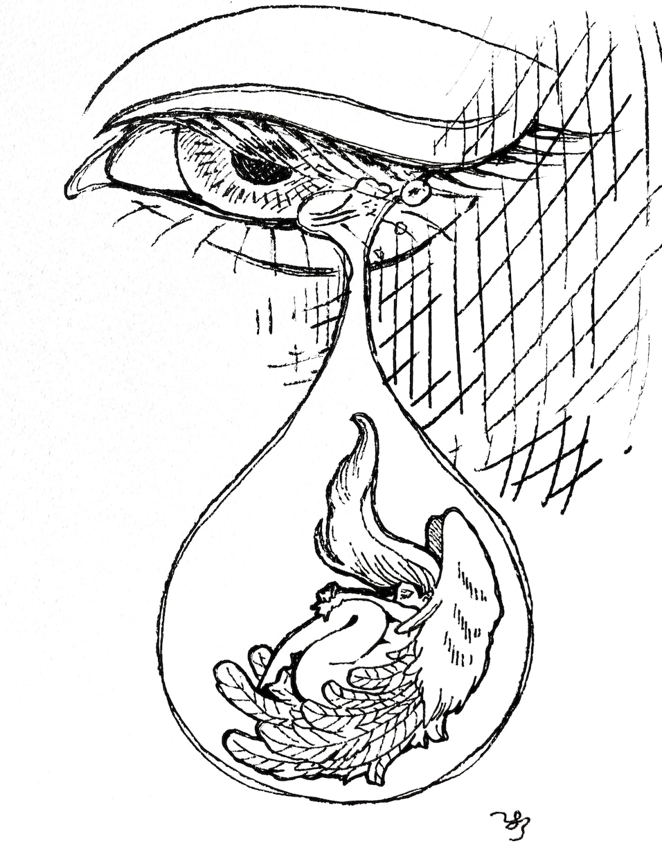 しっとりしたモノトーンイラスト描きます *.+ﾟ人物、天使、不思議生命体などの白黒イラスト*.+ﾟ イメージ2