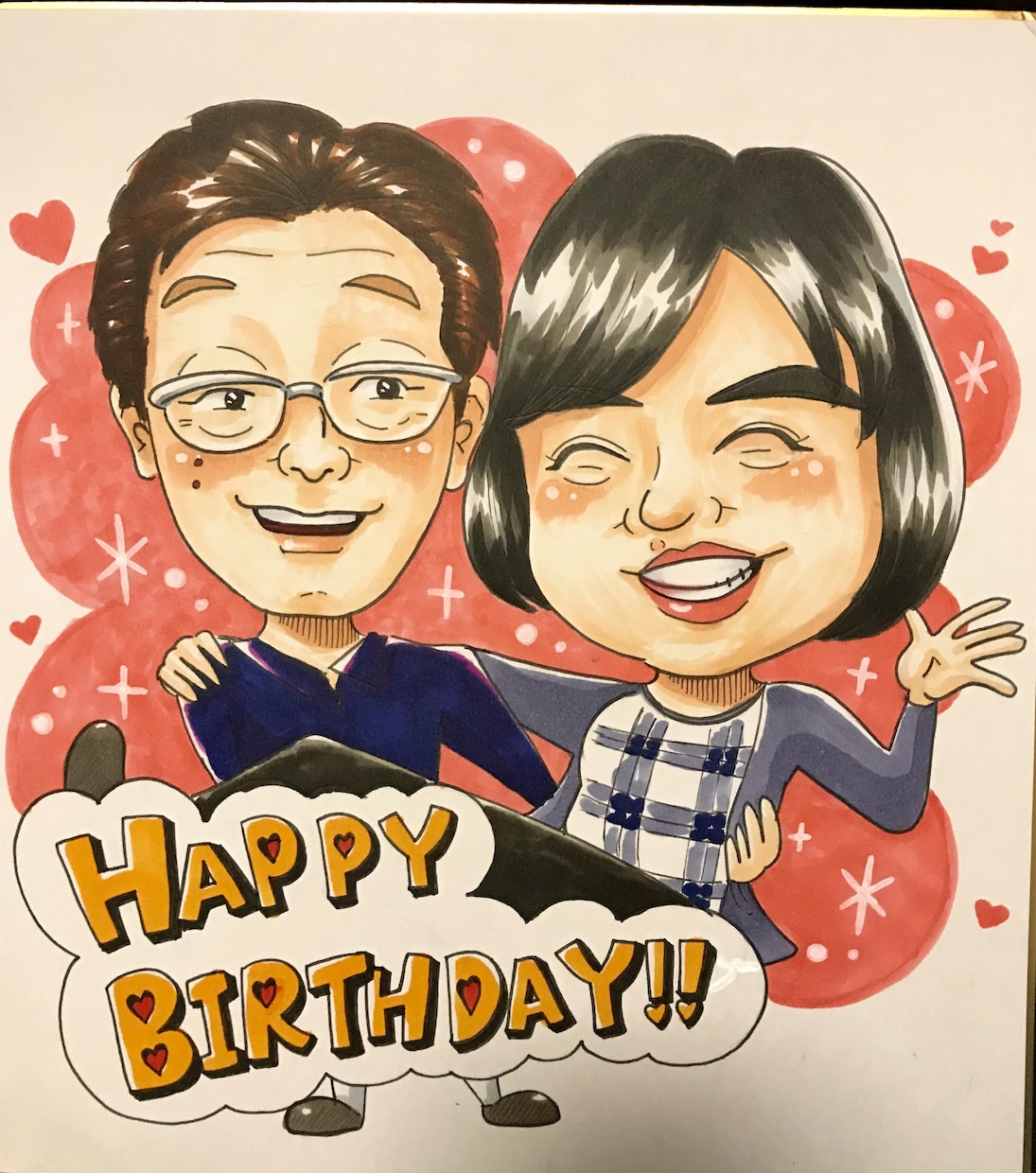 手描きならではの温かみのある似顔絵を描きます 大切な方へのお祝い•感謝のプレゼントに☺︎ イメージ2
