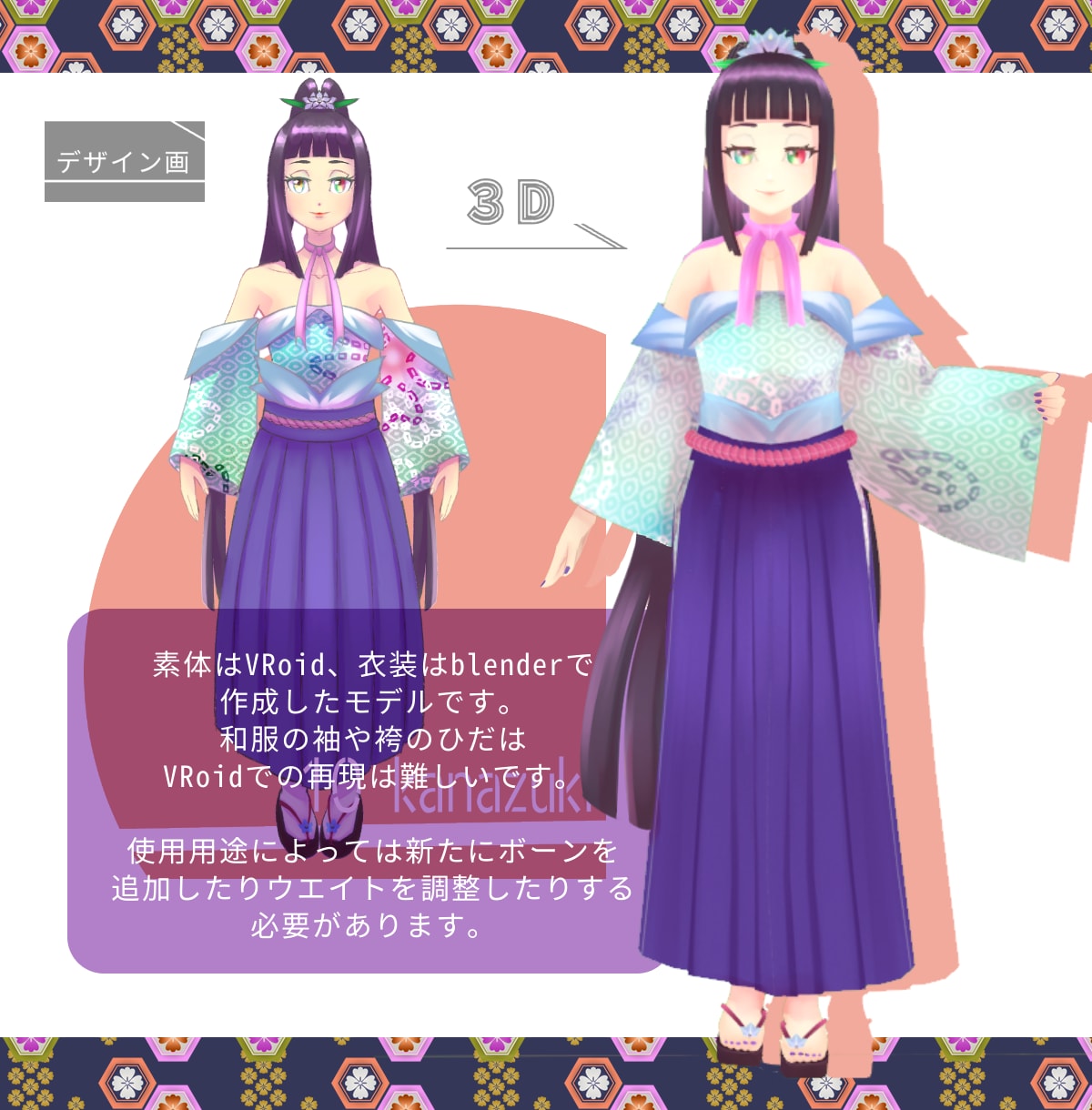 理想の３Dキャラクターを作ります VRorid×blenderで低コスト＆自由なデザイン！ イメージ4