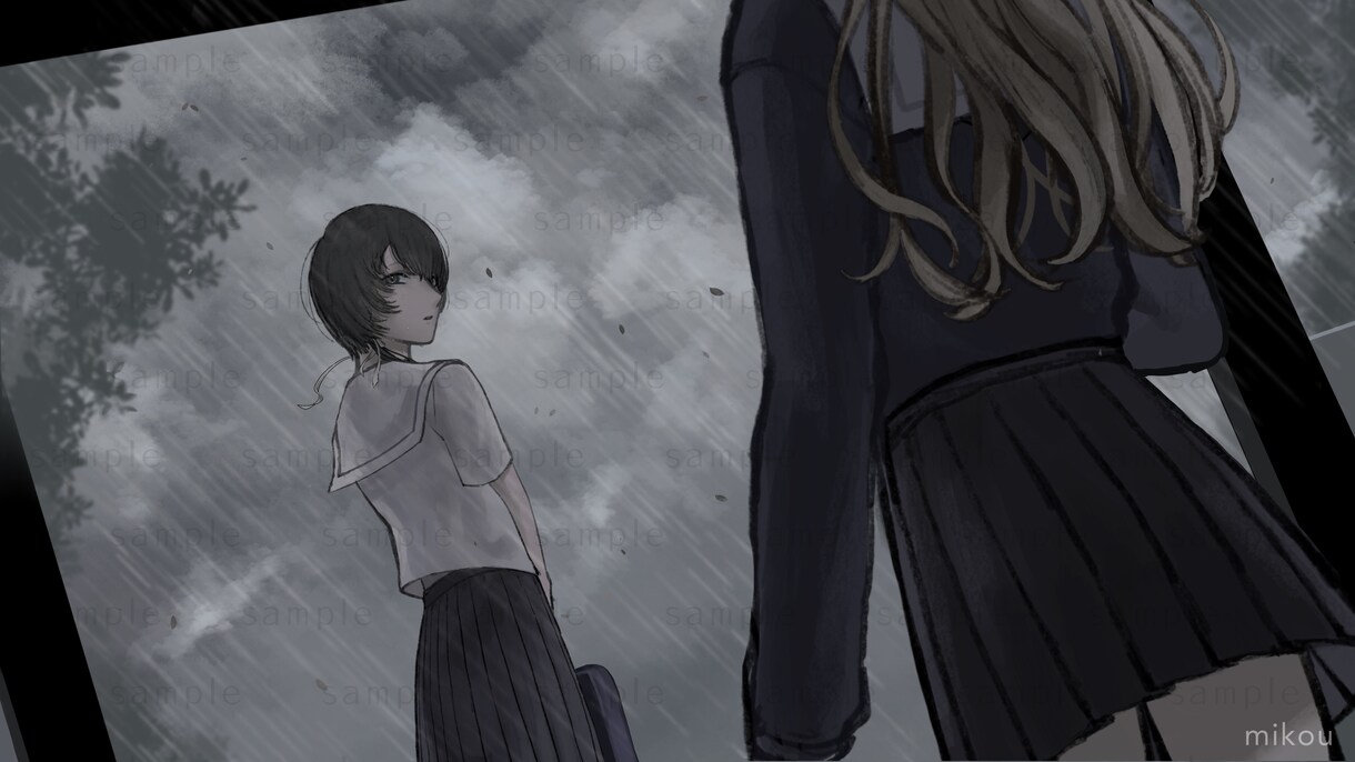 あなただけの世界観でイラストお描きします ／アンニュイ／ダーク／耽美／退廃的／儚い イメージ6