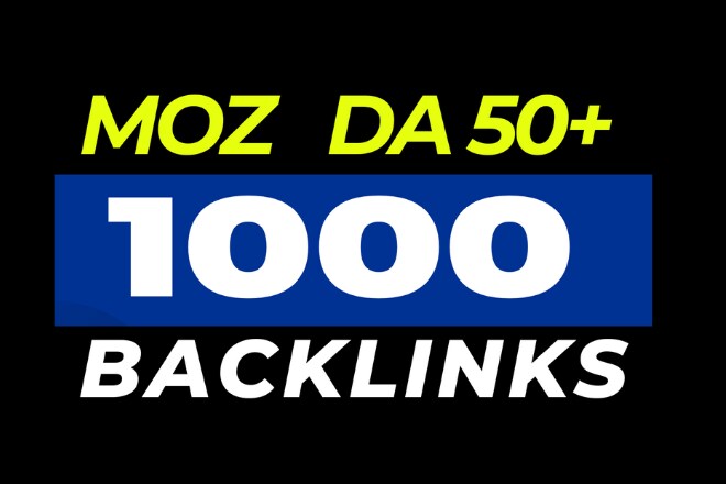 1000 MOZ DA 50 backlinkます DA 50 plus backlinks, MOZ イメージ1