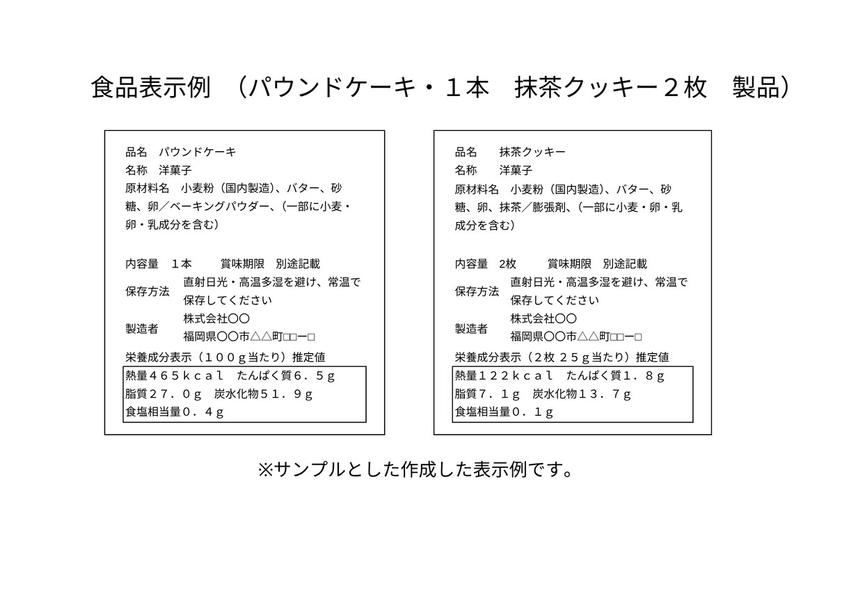 食品表示・アレルゲン・栄養成分計算作成します レシピ丸投げOK！表示作成歴10年以上 イメージ3