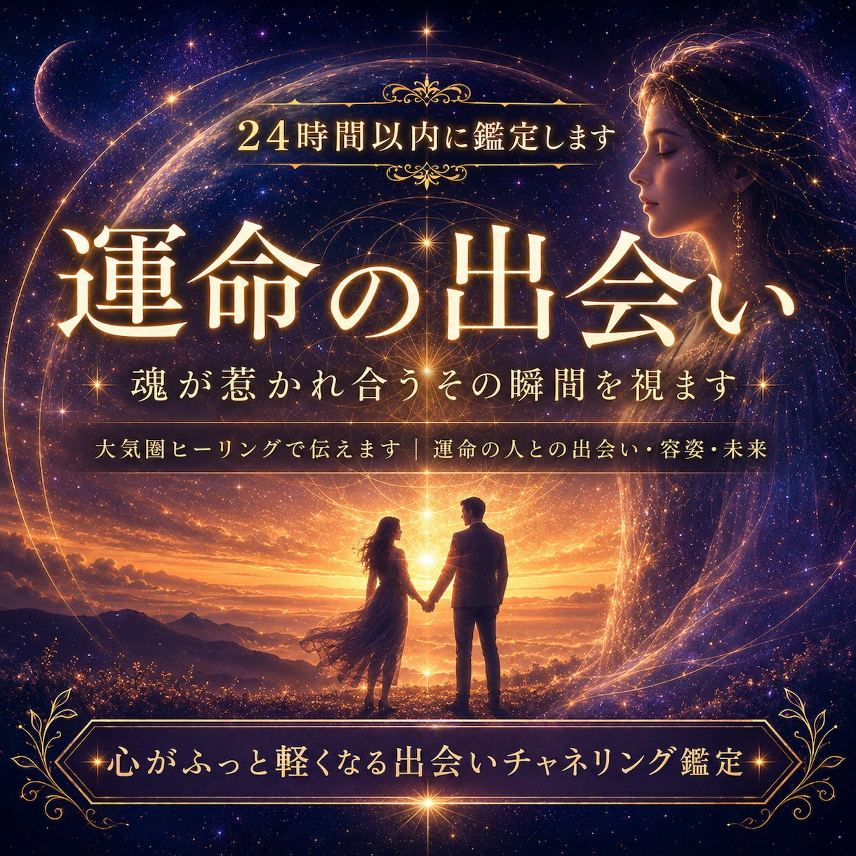 あなたの魂が運命の恋人と繋がるその瞬間を視ます 大気圏ヒーリングで伝えます｜運命の人との出会い・容姿・未来 イメージ1