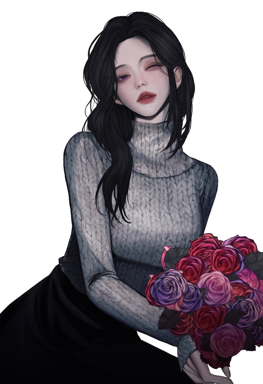 キャラクターイラストを描いてあげます 実際と似ていますが美形に変換されたキャラクターを描いています イメージ3