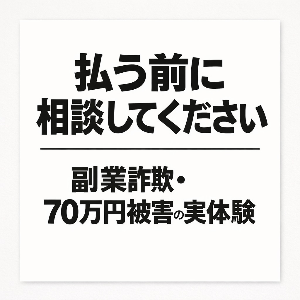 副業詐欺の不安聞きます 払う前に止めます。やり取り内容を一緒に確認します イメージ1