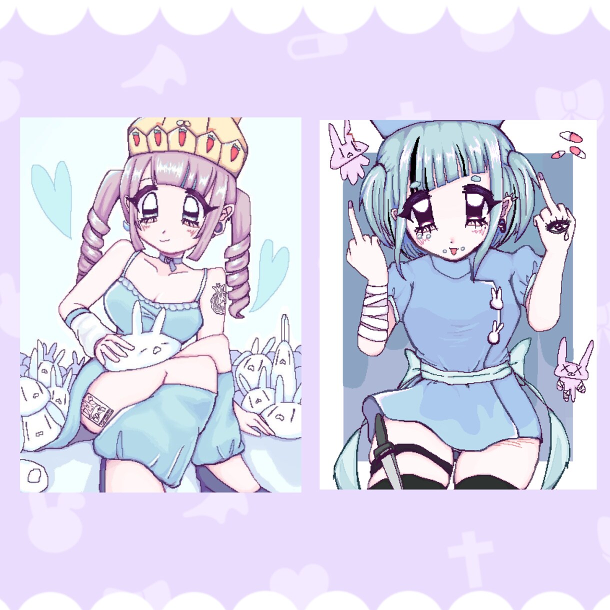 ドット調のかわいいイラスト描きます アイコン、一枚絵、似顔絵、お気軽にご相談ください。 イメージ3