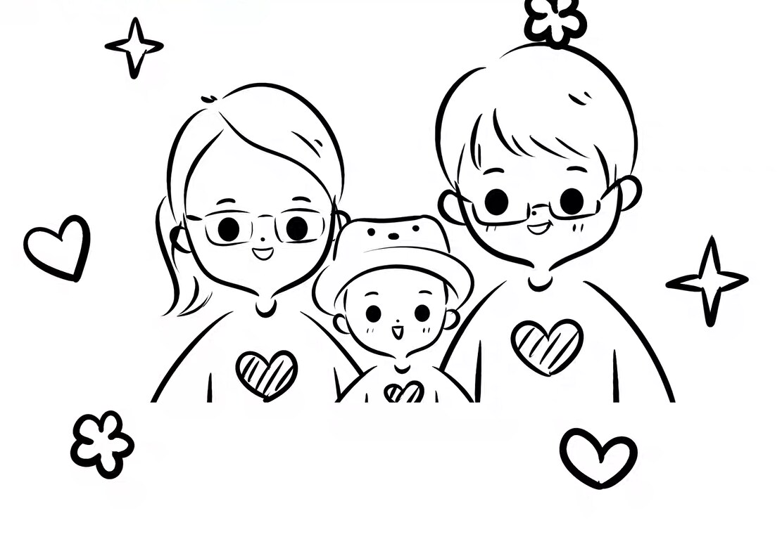記念日に大切な方に似顔絵をプレゼントします シンプルなイラスト/デフォルメ似顔絵/ミニキャラ似顔絵 イメージ2