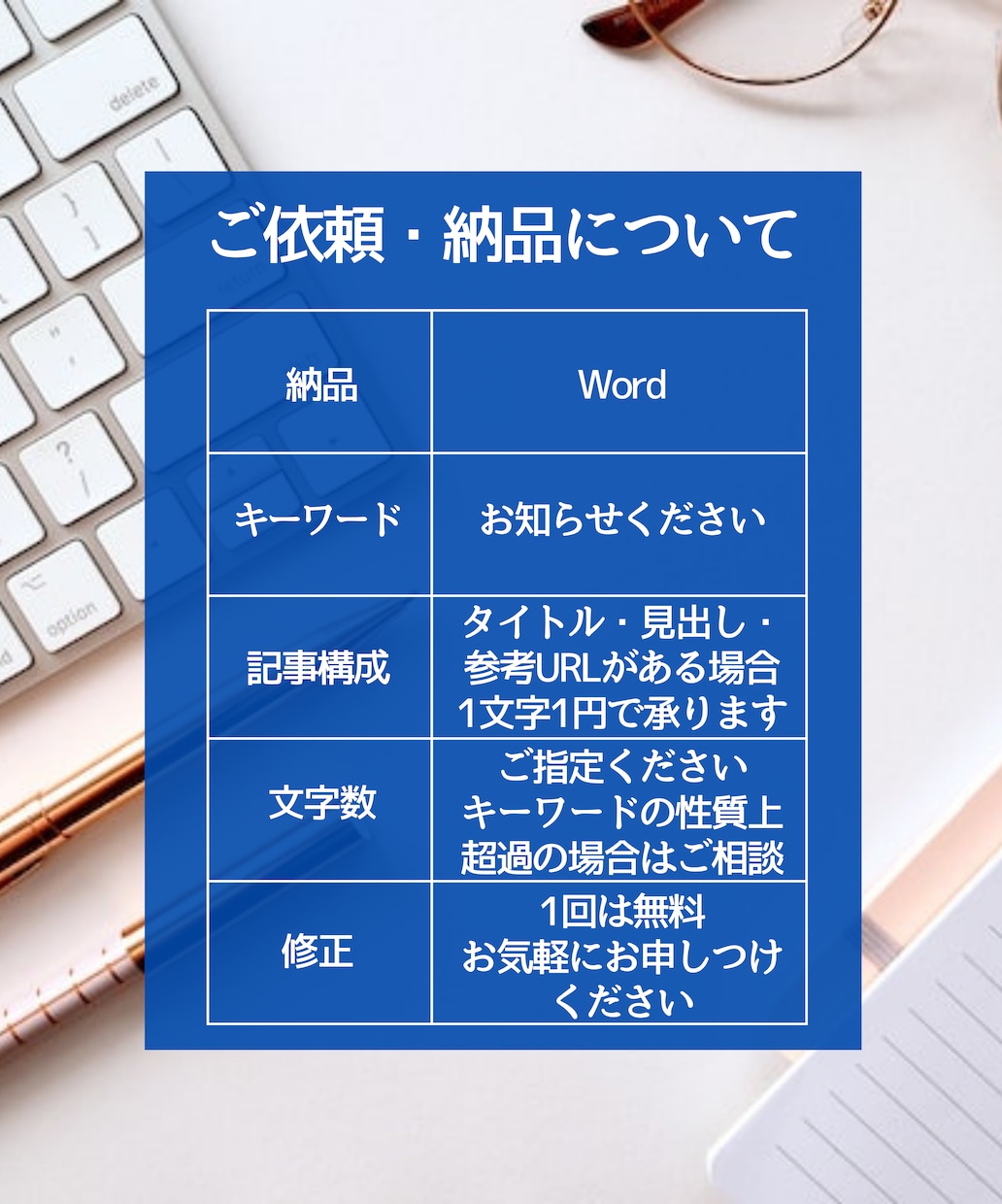 文字単価1円【記事構成あり】で執筆します タイトル・見出し・参考サイトをお知らせください イメージ3