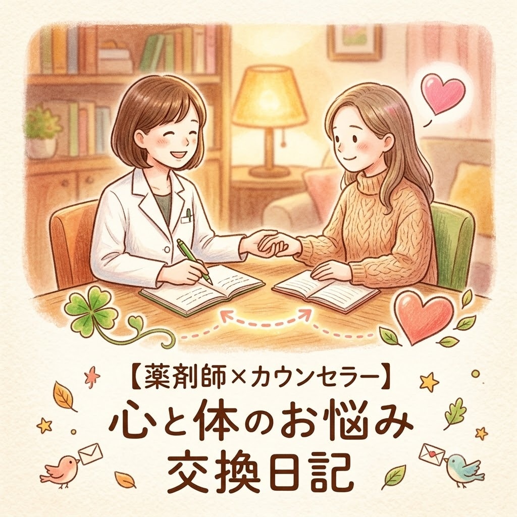 心と体のモヤモヤに。お悩み交換日記はじめます 薬剤師＆カウンセラーが心と体に寄り添うお悩み交換日記 イメージ1