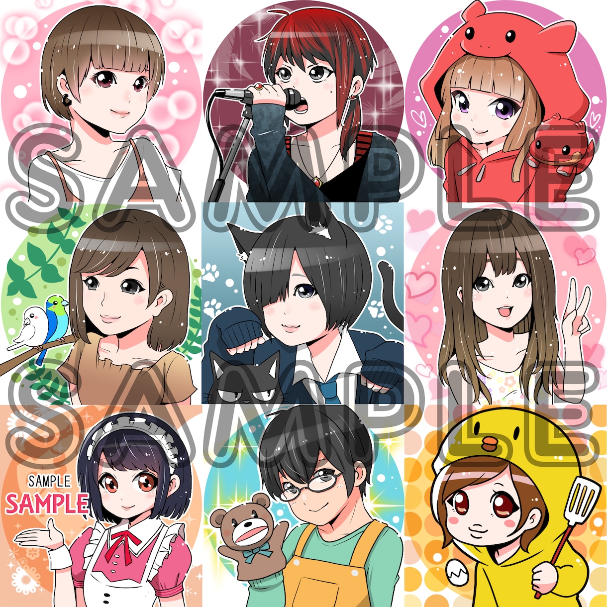 可愛いアイコン制作致します SNS用のアイコン、似顔絵を最速でお届け！ イメージ2