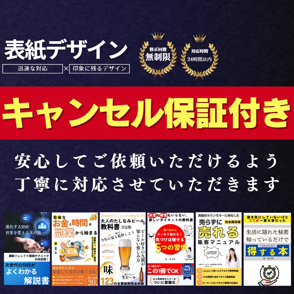 期間限定★「キャンセルOK」だから、気軽に試せます 売れる電子書籍表紙。僕のサービス、試してみてください！ イメージ1