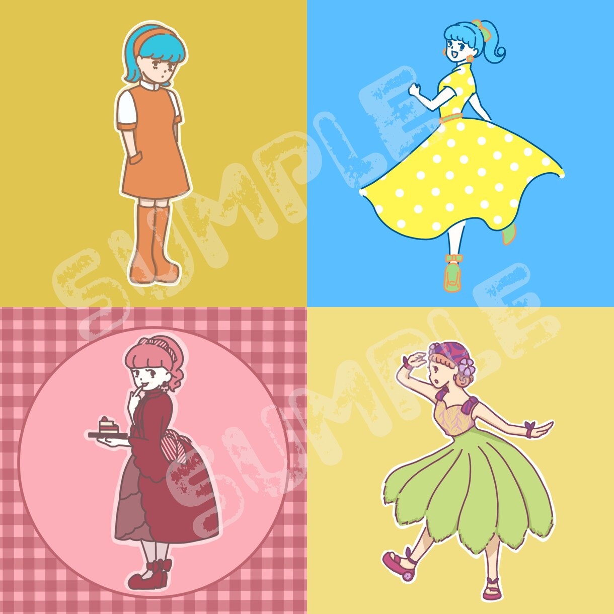 かわいい女の子のイラストを描きます SNSのアイコンやグッズなどにおすすめなイラスト イメージ4