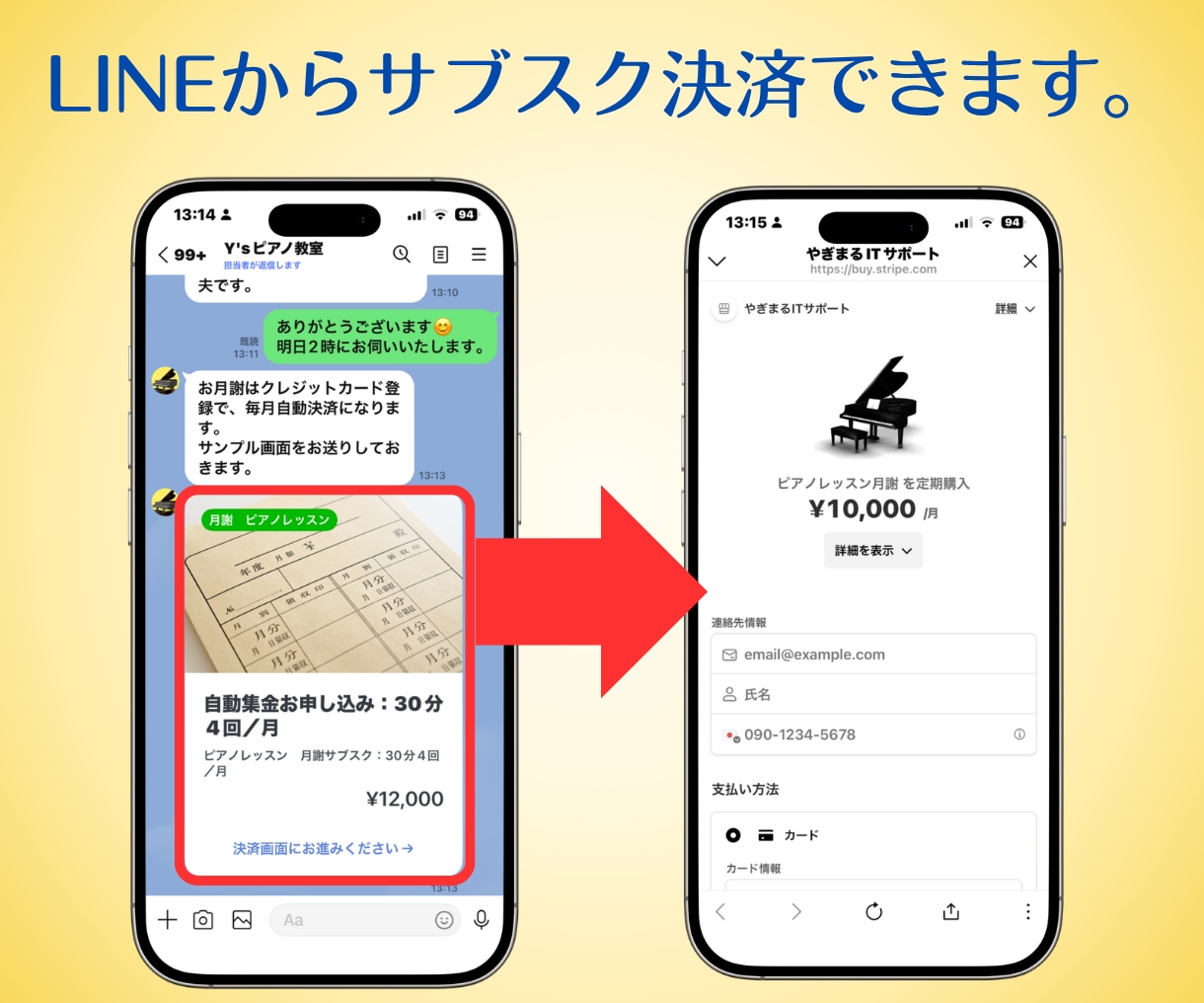 LINE公式設定とサブスク決済導入します 月謝・会費の自動集金をLINEで実現 イメージ2