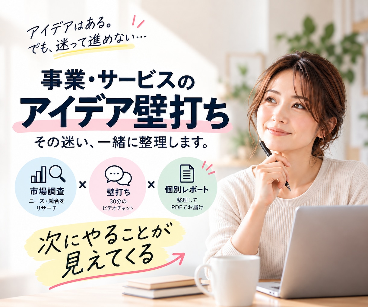事業・サービスのアイデアを一緒に壁打ちします │市場調査＋30分面談＋個別レポート納品 イメージ1